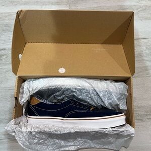 Vans Dark Blue and Brown Casual Sneakers (Navy/Chevron)